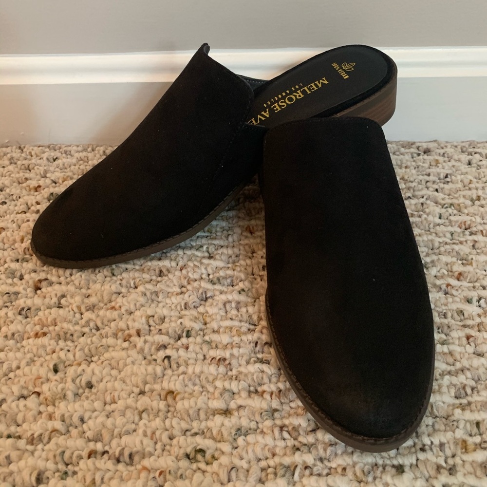 Black Slide Loafers - Size 9